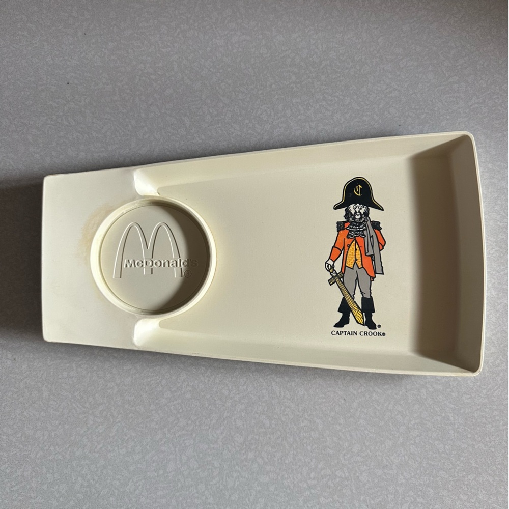 Vintage 1970's McDonald's Happy Meal Serving Tray Captain Crook Simon Marketing